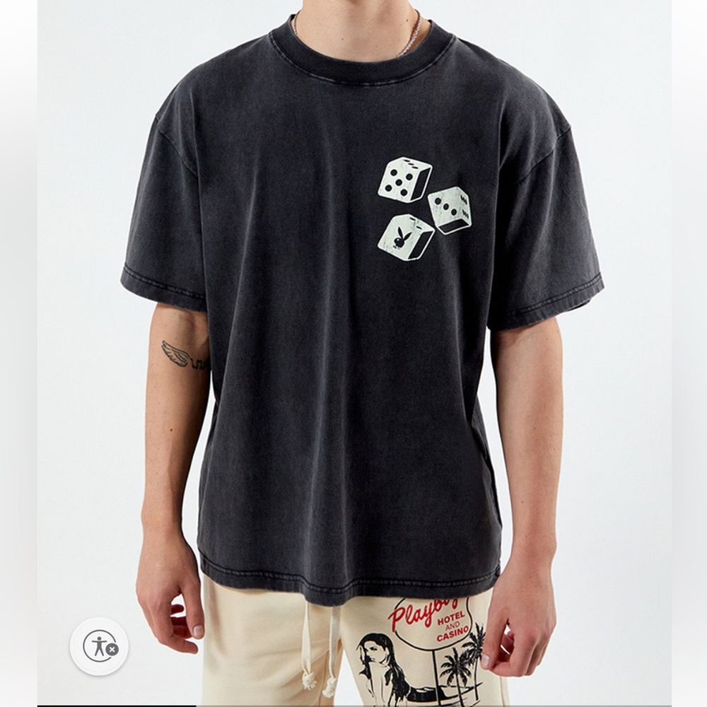 NWOT Men’s Playboy By PacSun Dice Oversized T-Shirt